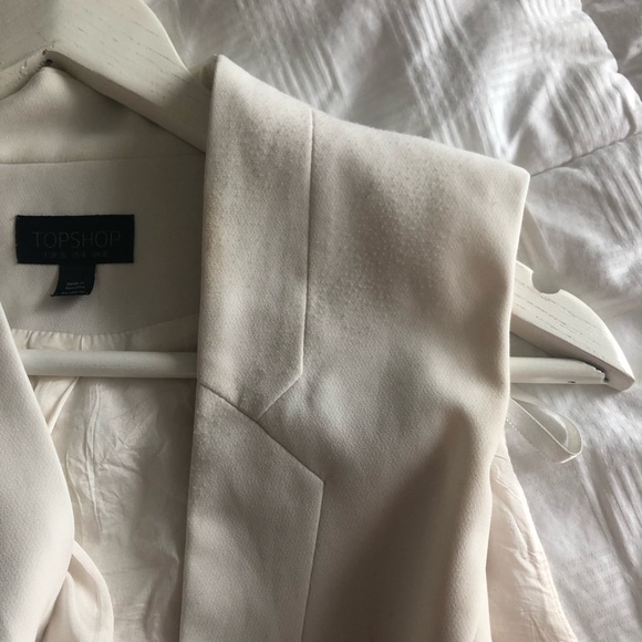 🐿 Gorgeous TopShop Sleeveless off White Vest Size 4 US Made in Romania🐿 - Picture 10 of 12